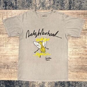 Neighborhood X Cactus Jack-Grey Crewneck Tee with Black/Yellow Print